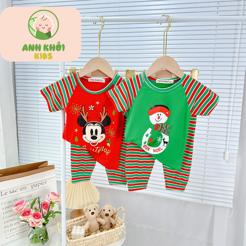  AKFTNQD02 - Bộ quần áo kiểu NOEL cho bé trai/bé gái 