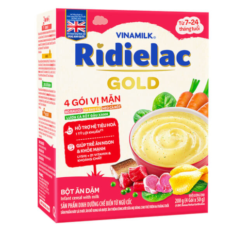  Bột ăn dặm Redielac Gold 4 vị mặn HG 200g 