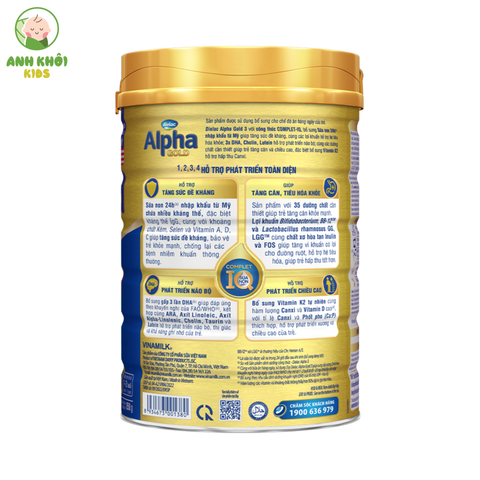  Sữa bột Dielac Alpha Gold IQ số 3  (1-2 tuổi) 