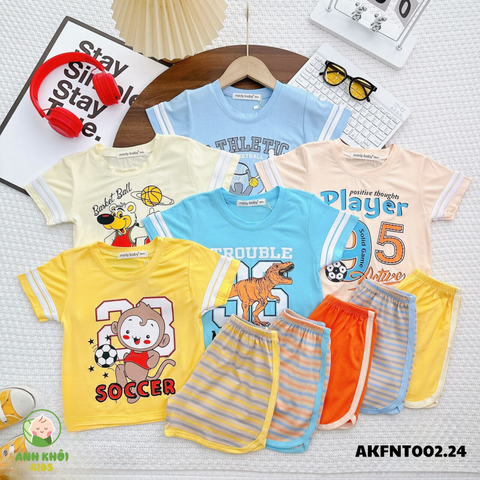  Set 5 bộ ngắn tay AKFNT002.24 5 màu Size 150 