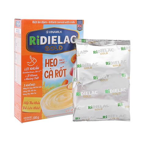  Bột ăn dặm Ridealac Gold Heo Cà Rốt HG 200g 