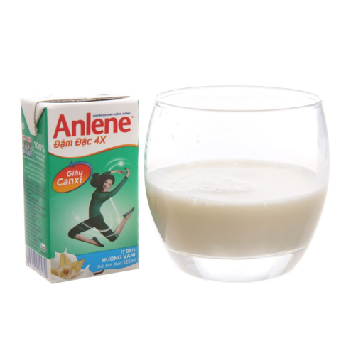  Sữa bột pha sẵn Anlene Đậm đặc 4X vani 125ml 