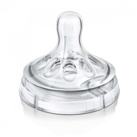  Núm ty mô phỏng tự nhiên silicone Philips Avent số 4 6m+ (set đôi) 