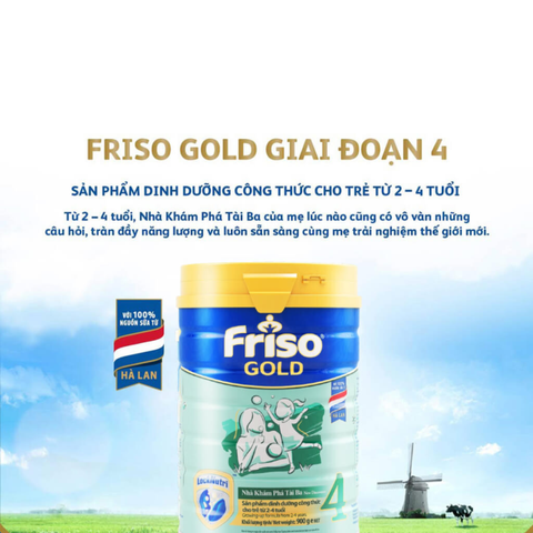  Sữa Friso Gold số 4 900g  (2-4 tuổi) 