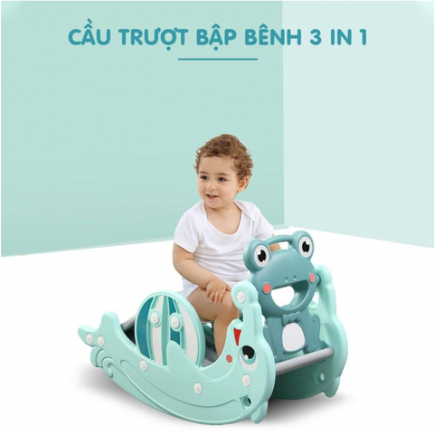  Cầu trượt bập bênh cá heo Holla 