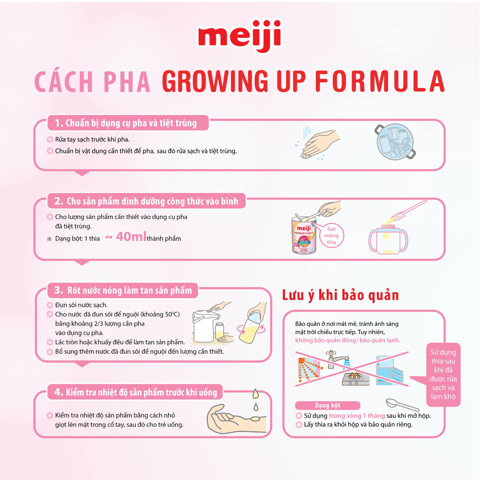  Sữa Meiji Growing up Formula 800g Cho Trẻ 12-36 tháng 800g 