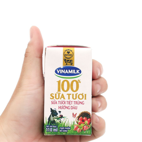  Sữa tươi hương dâu Vinamilk 110ml 