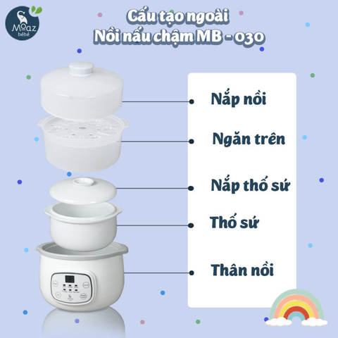  Nồi nấu chậm Moaz bebe MB-030 