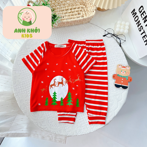  AKFTNQD02 - Bộ quần áo kiểu NOEL cho bé trai/bé gái 