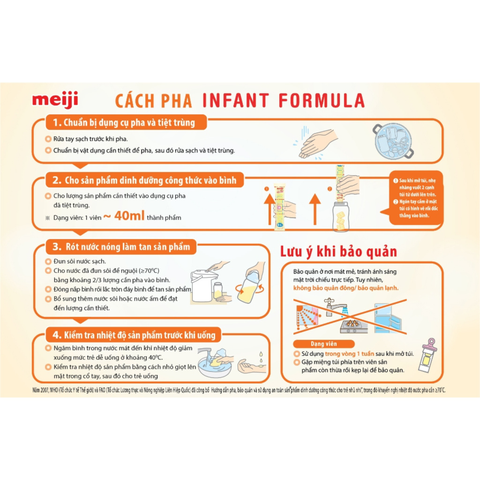  Sữa bột dạng thanh Meiji Infant Formula Ezcube 540g cho bé 0 - 12 tháng ( Mẫu mới) 