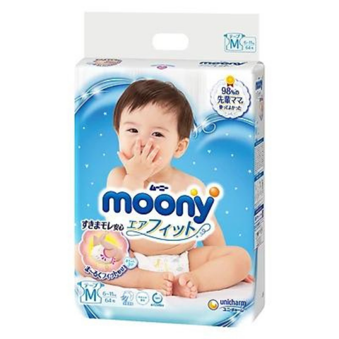  Tã - Bỉm Moony Xanh Nhật Bản dán M64 