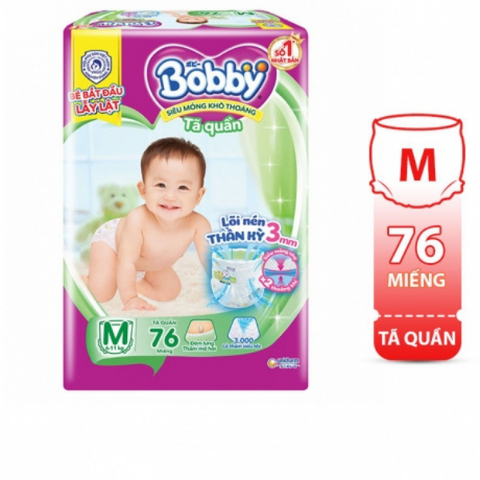  Tã quần Bobby M76 (6-11Kg) 