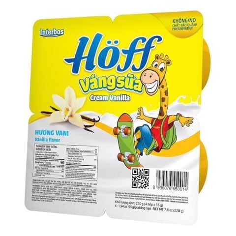  Váng sữa Hoff - Vani (Lốc 4 hủ) 
