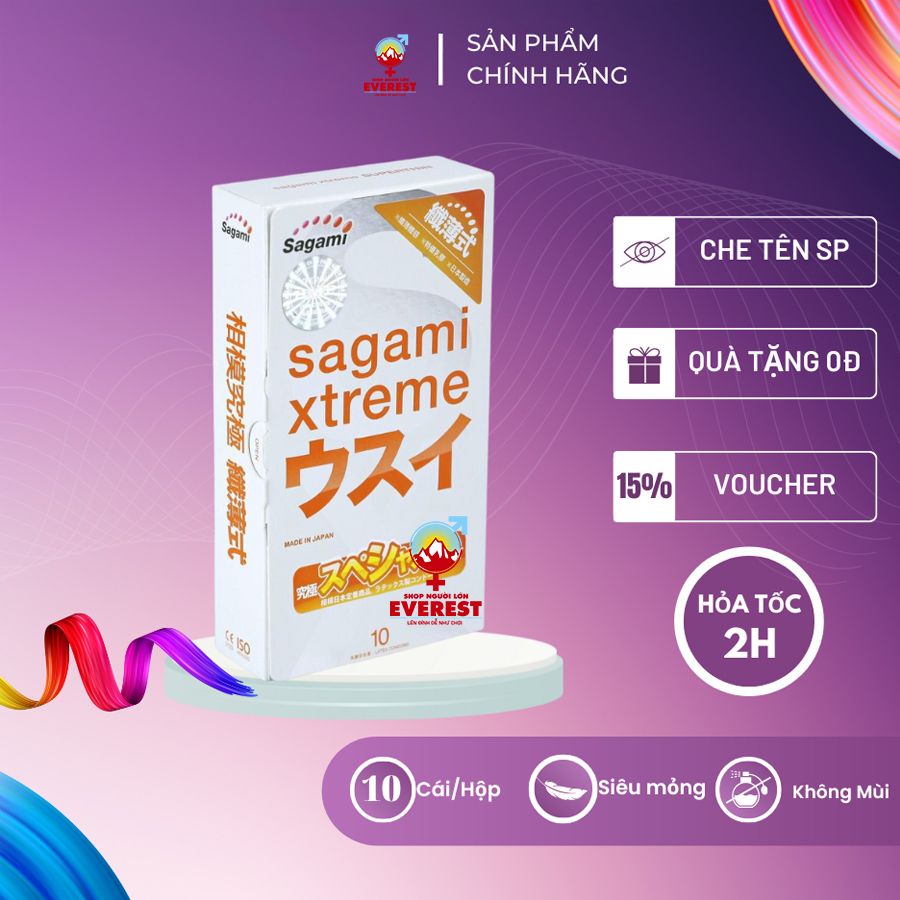  Bao cao su siêu mỏng Sagami Xtreme Super Thin Số 1 Nhật Bản 