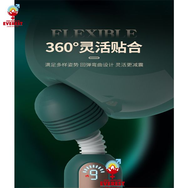  Chày rung tình yêu rung 9 cấp độ kèm tỏa nhiệt 41 độ đèn led 