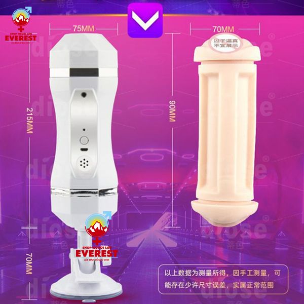  Cốc thủ dâm Snail 2 đầu 24 chế độ rung kèm rên có đế hít tường 