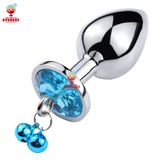  Nút buttplug kích thích tuyến tiền liệt kim loại gắn đá có dây đeo dây 