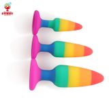  Phích cắm hậu môn silicon cầu vòng - Rainbow size lớn 