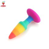  Phích cắm hậu môn silicon cầu vòng - Rainbow size lớn 