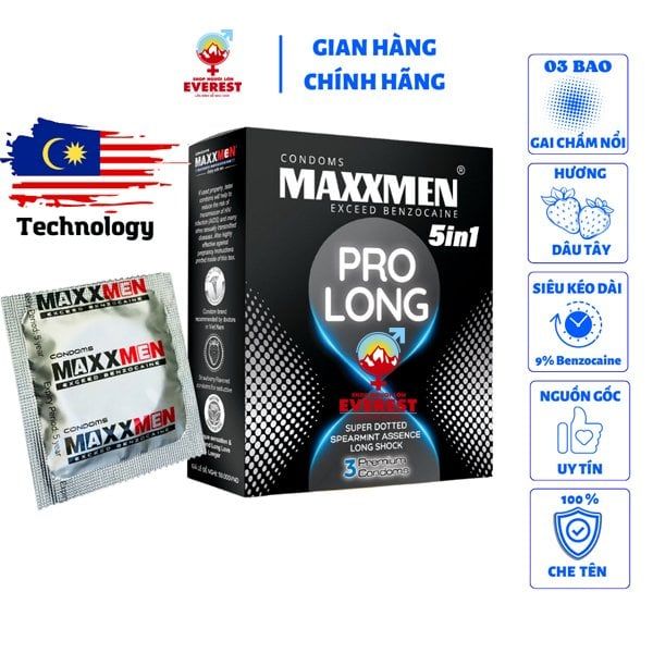  BCS Maxxmen Pro Long siêu gân gai siêu mỏng kéo dài thời gian 