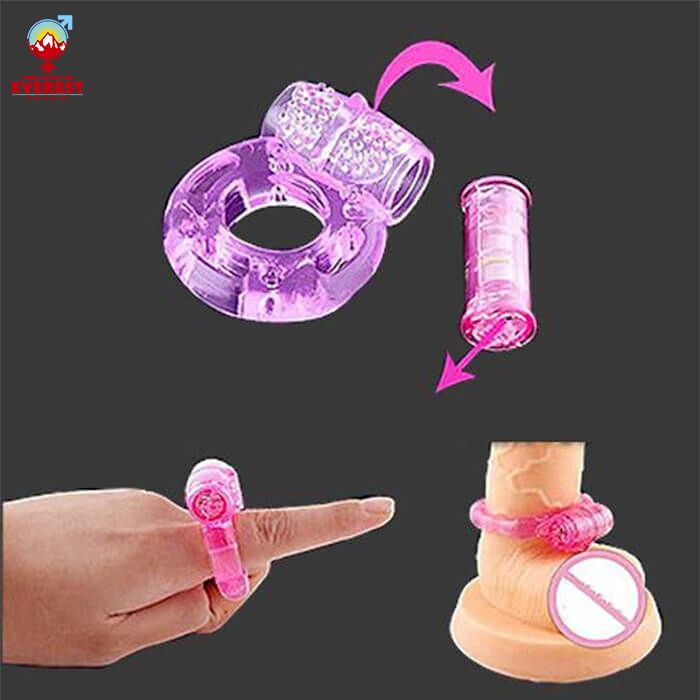  Vòng rung đeo dương vật giá rẻ Silicon Vibra Hole Ring Baile 