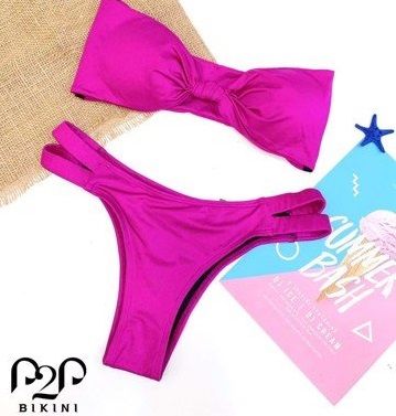 Bikini 2 mảnh cúp ngang sexy tím