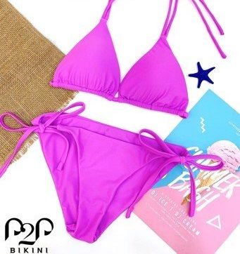 Bikini 2 mảnh cột dây tím