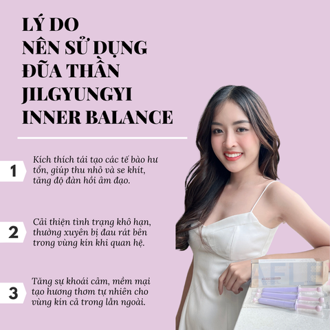  Đũa thần Jilgyungyi Inner Balance detox, làm hồng và se khít vùng kín, dưỡng ẩm, săn chắc, trẻ hoá vùng kín 2g X 3 ống 