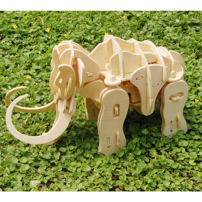  Mô Hình Gỗ 3D Lắp Ráp ROBOTIME Robotic Dinosaurs Voi Ma Mút Mammoth A400 – WP040 