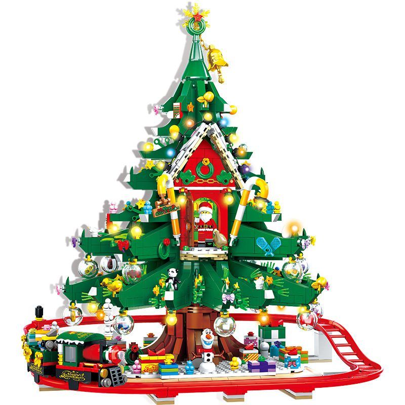  Mô Hình Nhựa 3D Lắp Ráp Cây Thông Giáng Sinh & Đoàn Tàu Lửa 88013 (Christmas Tree & Train, 2126 mảnh) - LG0086 