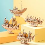  Mô Hình Gỗ 3D Lắp Ráp ROBOTIME Tàu Ngoại Giao Nhật Bản Japanese Diplomatic Ship TG307 - WP140 