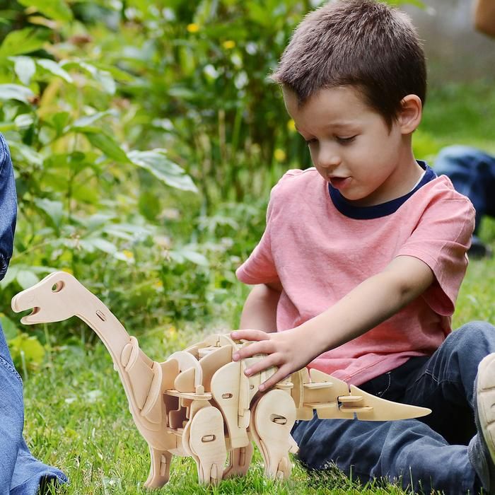  Mô Hình Gỗ 3D Lắp Ráp ROBOTIME Robotic Dinosaurs Khủng Long Cổ Dài Apatosaurus D450 – WP039 