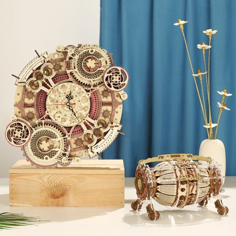  Mô Hình Gỗ 3D Lắp Ráp ROBOTIME ROKR Đồng Hồ Cung Hoàng Đạo (Zodiac Wall Clock) LC601 – WP203 