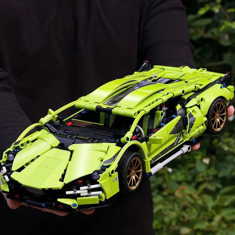  Mô Hình Nhựa 3D Lắp Ráp OEM Siêu Xe Đua Lamborghini (1280 mảnh, Màu Xanh Lá) 1:14 - LG0177 