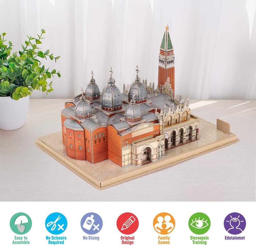  Mô Hình Giấy 3D Lắp Ráp CubicFun National Geographic Quảng Trường San Marco tại Venic DS0980h (107 mảnh, St. Mark's Square) - PP068 