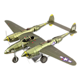  Mô Hình Kim Loại 3D Lắp Ráp Metal Head Máy Bay Tiêm Kích Lockheed P-38 Lightning - MP1143 