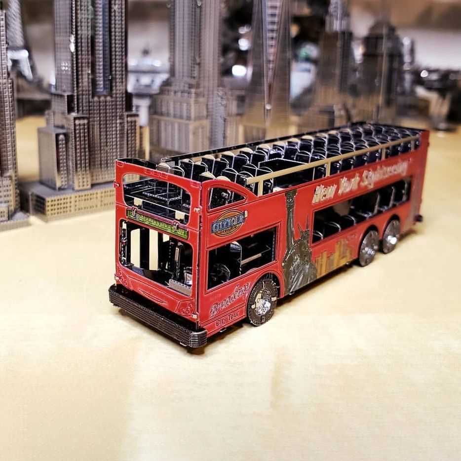  Mô Hình Kim Loại 3D Lắp Ráp Metal Head Xe Buýt Hai Tầng (New York Sightseeing Bus) – MP1105 