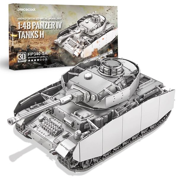  Mô Hình Kim Loại 3D Lắp Ráp Piececool Xe Tăng Panzer IV Ausf.H (433 mảnh) 1:48 HP340-SK - MP1216 