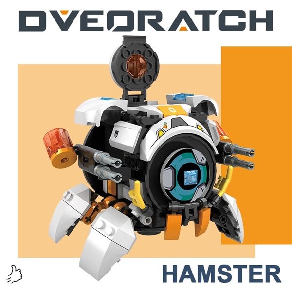  Mô Hình Nhựa 3D Lắp Ráp OEM Robot Hamster Wrecking Ball Overwatch (233 mảnh, Màu Trắng, 12 in 1) – LG0133 