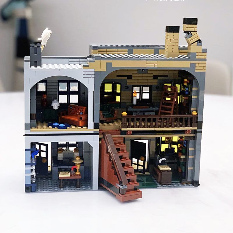  Mô Hình Nhựa 3D Lắp Ráp OEM Harry Potter Hẻm Xéo (5544 mảnh, Lego 75978 Diagon Alley) - LG0149 