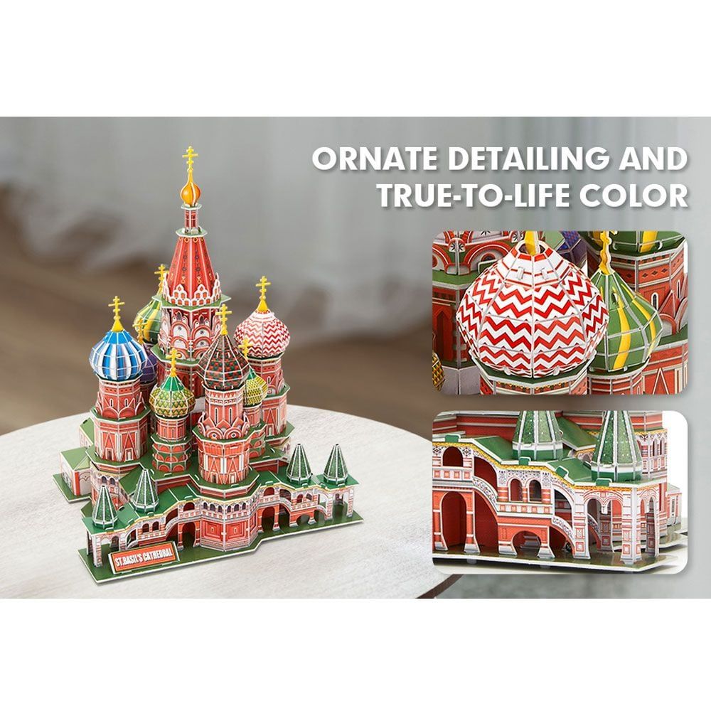  Mô Hình Giấy 3D Lắp Ráp CubicFun Nhà Thờ Chính Tòa Thánh Basil DS0999h (222 mảnh, National Geographic Saint Basil's Cathedral) - PP066 