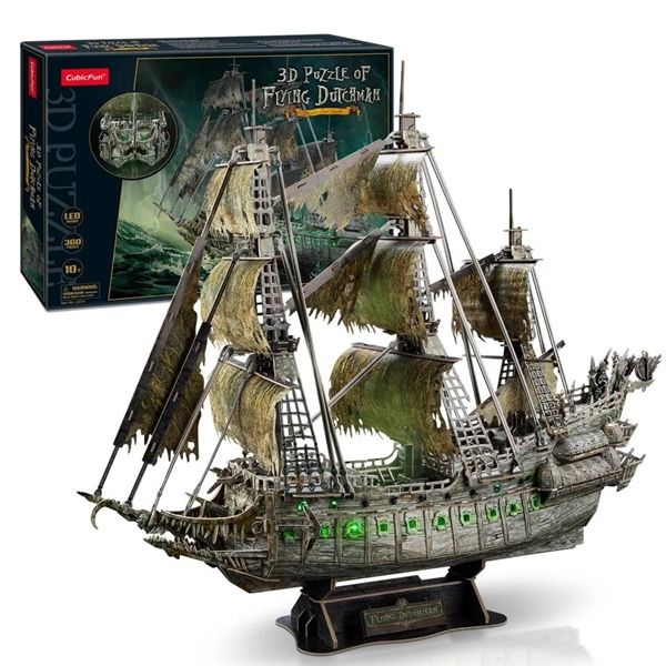  Mô Hình Giấy 3D Lắp Ráp CubicFun The Flying Dutchman L527h (360 mảnh, đèn LED) - PP027 