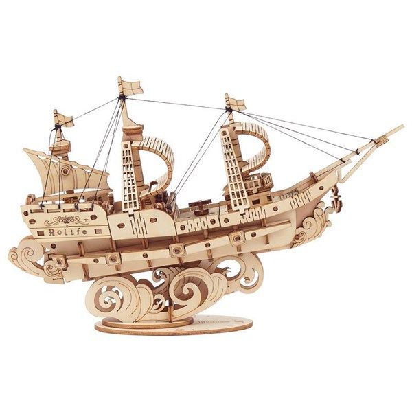  Mô Hình Gỗ 3D Lắp Ráp ROBOTIME Tàu Đánh Cá The Fishing Ship TG308 - WP141 