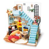  Mô Hình Gỗ 3D Lắp Ráp ROBOTIME DIY Dollhouse Nhà Tí Hon Joy’s Peninsula Living Room DG141 – WP154 