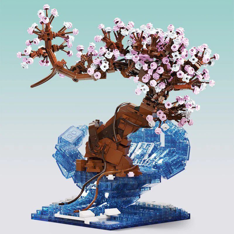  Mô Hình Nhựa 3D Lắp Ráp QiZhiLe Cây Bonsai Bàn Tay Hoa Đào 92005 (1071 mảnh) – LG0100 