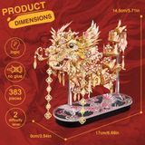  Mô Hình Kim Loại Lắp Ráp 3D Piececool Con Rồng May Mắn (383 mảnh, Lucky Dragon) P342-PG - MP1207 