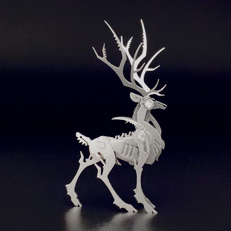  Mô Hình Kim Loại Lắp Ráp 3D Steel Warcraft Nai Sừng Xám Nhỏ Little Nightmare Deer – SW001 