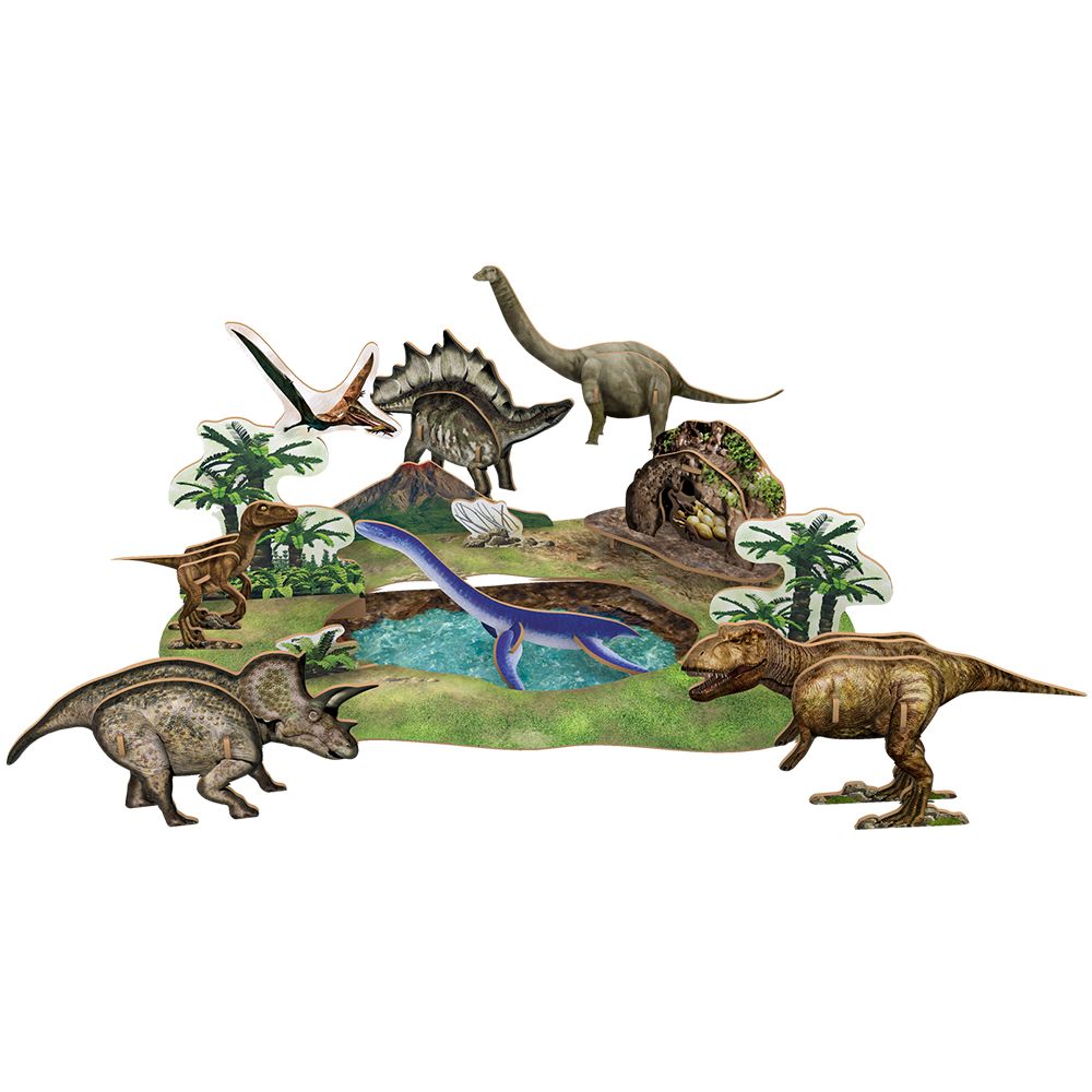  Mô Hình Giấy 3D Lắp Ráp CubicFun Công Viên Khủng Long DS0973h (43 mảnh, National Geographic Dinosaur Park) - PP053 