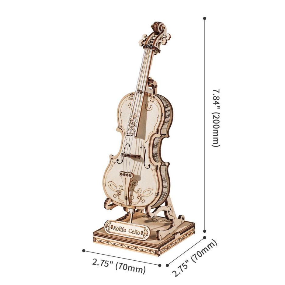  Mô Hình Gỗ 3D Lắp Ráp ROBOTIME Rolife Đàn Cello TG411 – WP220 