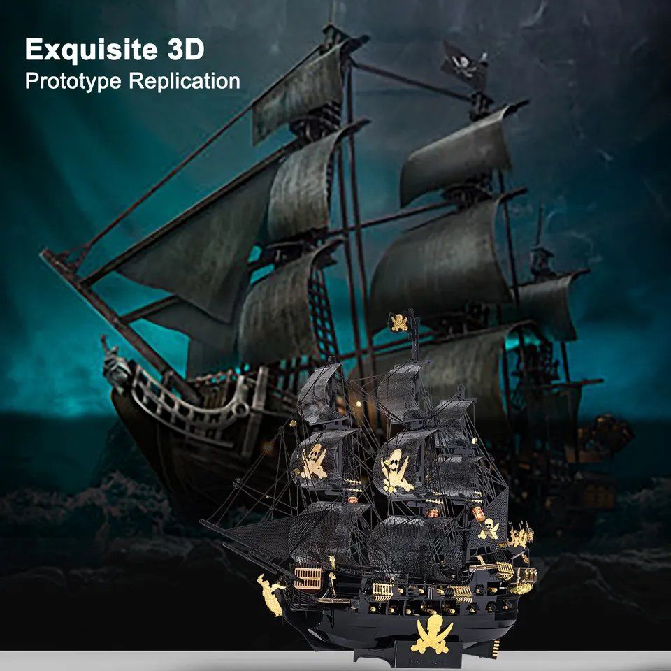  Mô Hình Kim Loại Lắp Ráp 3D Piececool Tàu Ngọc Trai Đen (The Black Pearl) HP151-KG – MP964 